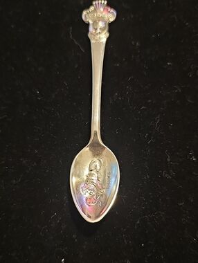 Collectible Silver Tone Souvenir From ROLEX Spoon with Embossed Design